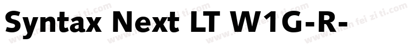 Syntax Next LT W1G-R字体转换